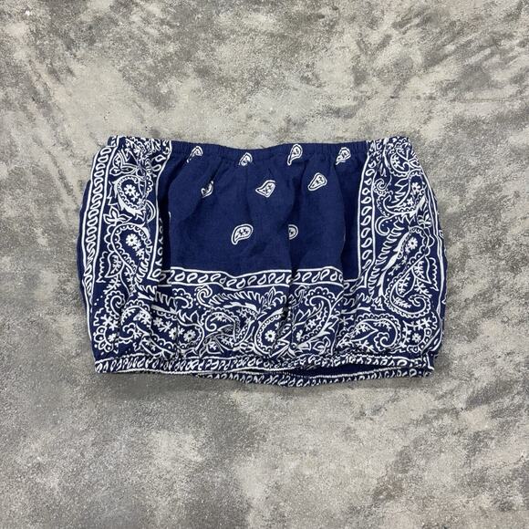 NWT Urban Outfitters Urban Renewal S/M Upcycled Handkerchief Bandana Tube Top - Picture 4 of 8